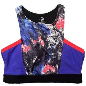 MPG Floral Print High Neck Sports Bra